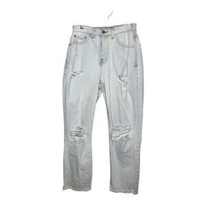Vanilla star 90s boyfriend ripped jeans rough hem size 5 light wash